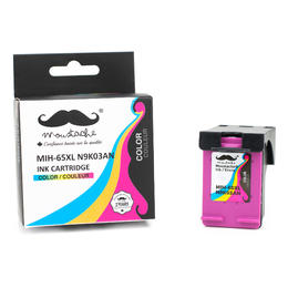 Moustache HP 65XL Color DeskJet 3722 Remanufactured HP 65XL N9K03AN Tri Color Ink Cartridge High Yield Moustache
