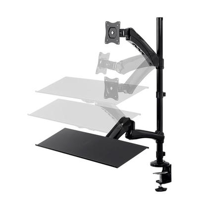 Sit-Stand Articulating Monitor and Keyboard Workstation - Monoprice®
