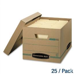 110 00972 25pk File Storage Bankers Box Enviro Stor 900 Letter Legal Size Basic Duty Storage Box 25 Pack 00972
