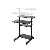 Monoprice Canada Cab 15723 TV Wall Mounts Stands Height Adjustable PC Workstation Cart for Sit Stand Monoprice