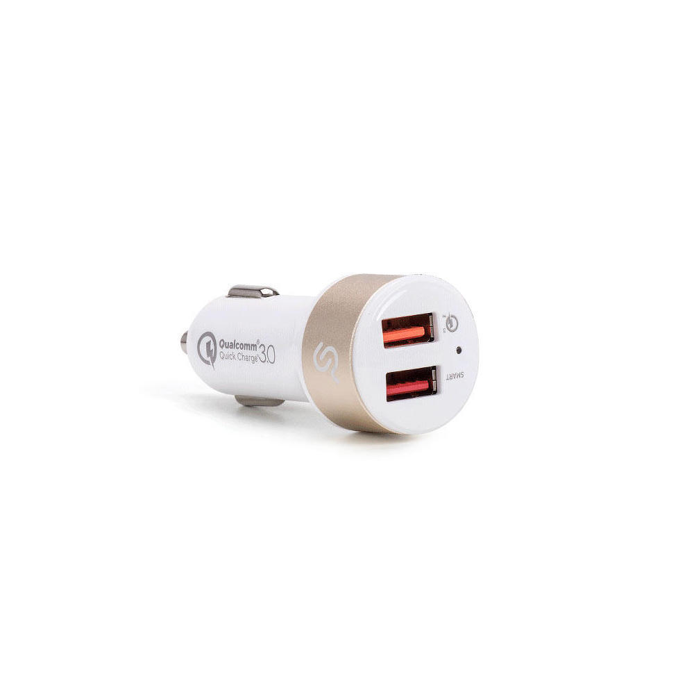 Quick Charging 3.0 5.4A Dual Ports USB Rapid Car Charger with SmartIC