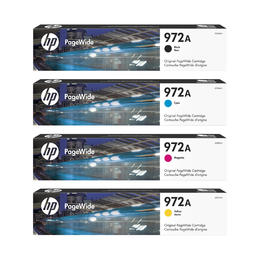 HP 972A BKCMY OEM Combo PageWide 377dw MFP HP 972A Original PageWide Ink Cartridge Combo BK C M Y