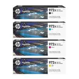 HP 972X BKCMY OEM Combo PageWide Pro 452dn HP 972X Original PageWide Ink Cartridge Combo High Yield BK C M Y