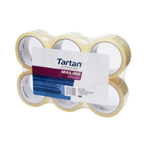 3M Tartan™ Packaging Tape, Hot Melt Adhesive, 48 mm x 50 m, Package of
