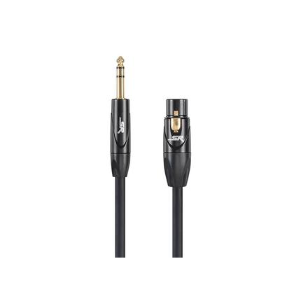 Stage Right XLR Female to 1/4inch TRS Male 16AWG Cable (Gold Plated) - Monoprice®