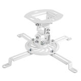 Universal Adjustable White Ceiling Projector Mount Tilt and Swivel Projection Bracket - PrimeCables®