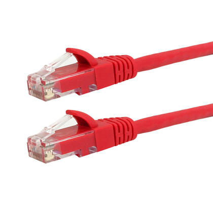 RJ45 Cat6 550MHz Molded Patch Cable 24AWG Stranded - Red