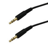 Cab AUD 220 03 3 5mm 2 5mm Audio Cables 3ft 3 5mm stereo male to male 28AWG FT4 BLACK