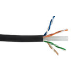 Cab BK C6AST 4BK Cat6 6a Network Ethernet Cable 1000ft 4pr Cat6A 10Gig UTP stranded 24AWG bulk cable FT4 CMR Black