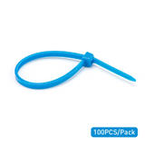 PrimeCables Cab CHS 3 BU Cable Organizers Cable Tie 4 inch 18LBS 100pcs Pack Blue PrimeCables