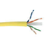 Cab BK C6AST 4YLS Cat6 6a Network Ethernet Cable 1000ft 4 Pair Cat6a Stranded SSTP FT4 CMR Bulk Cable Yellow