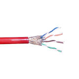 Cab BK C6AST 4RDS Cat6 6a Network Ethernet Cable Cat6A 26AWG SSTP Solid Bulk Cable Stranded CMR FT4 1000ft Red
