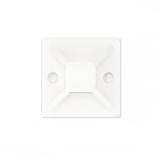 Cab TM 20 Cable Organizers Cable Tie Mounts 20x20 mm 100pcs Pack White with Glue PrimeCables