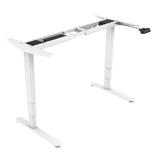 PrimeCables Cab M02 23R WH Monitor Desk Mounts Sit Stand Dual Motor Height Adjustable ADR Desk Frame Electric White PrimeCabl