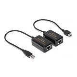 Cab Usb Extender 60M 200ft USB 2 0 Adapters USB RJ45 Extension Adaptor Extender up to 200ft W Receiver Sender PrimeCables