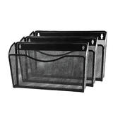 Winnable 965 11951 Wall Files Winnable Mesh Wall Files Pocket 3 Pack Letter Size Black 11951