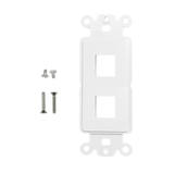 No Brand WP D2P WH Decora Wall Plates and Straps Decora Strap 2 Port Keystone White