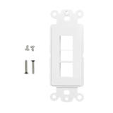 No Brand WP D3P WH Decora Wall Plates and Straps Decora Strap 3 Port Keystone White