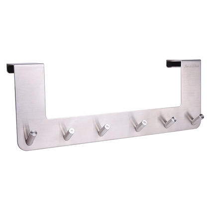 Stainless Steel Hanger Hook Over Door Storage Organizer Rack Brushed for Home decor - SortWise®