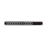 No Brand PP XLRF12 TRS4 Patch Panels 12 Port XLR Female 4 port TRS Female patch panel 19 inch rackmount 1U