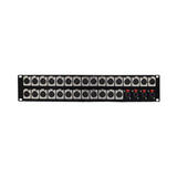 No Brand PP XLRF28 TRS4 Patch Panels 28 Port XLR Female 4 Port TRS Male Patch Panel 19 Inch Rackmount 2U