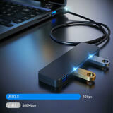 4fc4b PrimeCables Cab U3 4hub USB 3 0 Adapters 4 Port USB 3 0 Ultra Slim Data Hub Splitter with Micro USB Power Port Black Pr