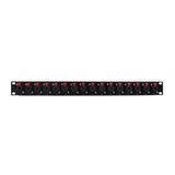 PP TRS 16 Patch Panels 16 Port 1 4 TRS Female Patch Panel 19 Inch Rackmount 1U