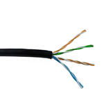 Cab BK C6ASTU 4BK 500 Cat6 6a Network Ethernet Cable 500ft 4pr Cat6A 10Gig UTP stranded 28AWG ultra thin bulk cable FT4 Black