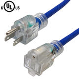 PX 130D AllBL Outdoor Extension Cords Outdoor All Weather Extension Cord 12AWG SJEOW Power Indicator Light Blue