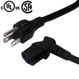 Cab PW 105R3 All NEMA IEC Cables NEMA 5 15P to IEC C13 Right Angle Power Cable 18AWG SJT