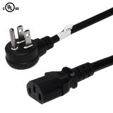 Cab PW 105U5 All NEMA IEC Cables NEMA 5 15P Up Angle to IEC C13 Power Cable 18AWG SJT
