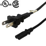 Cab PW 115 All NEMA IEC Cables NEMA 1 15P to IEC C7 Power Cable 18AWG SPT 2