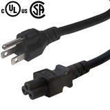 Cab PW 116 All Power Cables Cords 5 15P to C5 Three Prong 18AWG SJT 10A 125V
