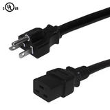 Cab PW 131 All NEMA IEC Cables NEMA 5 20P to IEC C19 Power Cable 12AWG SJT