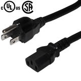 Cab PW 105 All Power Cables Cords NEMA 5 15P to IEC C13 Power Cable 18AWG SJT