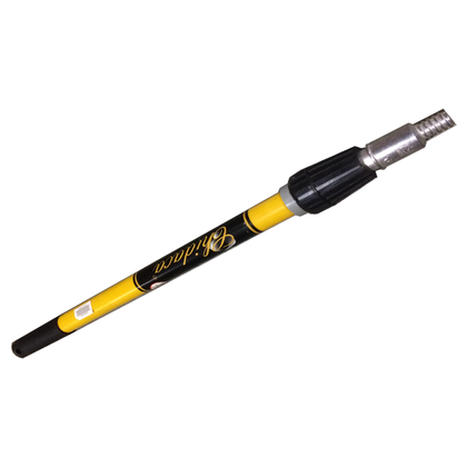 Fiberglass and aluminium handle, light, threaded metal tip, "Twist Lock" system professional quality