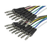 Monoprice Canada Cab 601191 Professional Audio Cables 1 Meter 3ft 8 Channel 1 4inch TRS Male to 1 4inch TRS Male Snake Cable