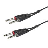 Monoprice Canada Cab 601460 Professional Audio Cables 1 5 Meter 5ft Dual 1 4inch TS Male Instrument Cable Monoprice