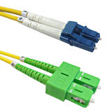 Cab FO 209 All SCA Fiber Optic Duplex Cables Singlemode Duplex LC UPC to SC APC 9 Micron Fiber Cable 3mm Jacket LSZH