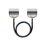 Monoprice Canada Cab 601492 Professional Audio Cables 2 Meter 6ft 8 Channel 1 4inch TS Male to 1 4inch TS Male Snake Cable Mo