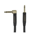 Monoprice Canada Cab 601470 Professional Audio Cables 1 4 inch TS Guitar Instrument Cloth Cable with One Right Angle Connecto