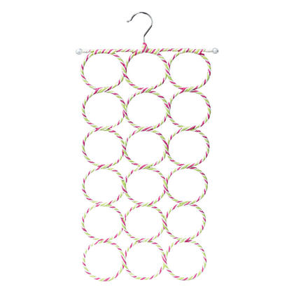 Loop Scarf & Tie Hanger 18 Storage Closet Organizer, 1 Randomized Color Per Pack - SortWise®