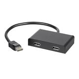 Monoprice Canada cab 21972 Display Port Adapters 2 Port DisplayPort 1 2 to DisplayPort Multi Stream Transport MST Hub Monopri
