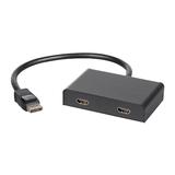 Monoprice Canada cab 21974 Display Port Adapters 2 Port DisplayPort 1 2 to HDMI Multi Stream Transport MST Hub
