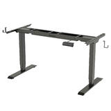 Dual-Motor Electric Standing Desk Frame with USB Charging Port -PrimeCables® - Black