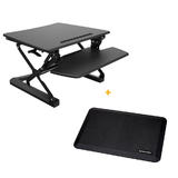 PrimeCables Cab MT101 S BK STM01 1 Monitor Desk Mounts Sit Standing Height Adjustable Desk Ergo Riser Anti fatigue Standing M