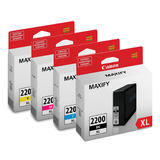 Canon PGI 2200XL Combo OEM MAXIFY iB4020 Canon PGI 2200XL Original Ink Cartridge Combo High Yield BK C M Y