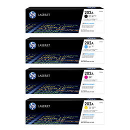 HP HP 202A OEM Value Pack Color Laserjet Pro M254DW HP 202A Original Toner Cartridge Combo BK C M Y