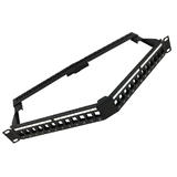 Cab PP 24KAU 1U Patch Panel 24 port Angled Keystone UTP Panel 1U w Cable Manager Unloaded