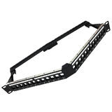 Cab PP 24KAS 1U Patch Panel 24 port Shielded Angled Keystone Patch Panel 19 Rackmount 1U with Cable Manager Unloaded